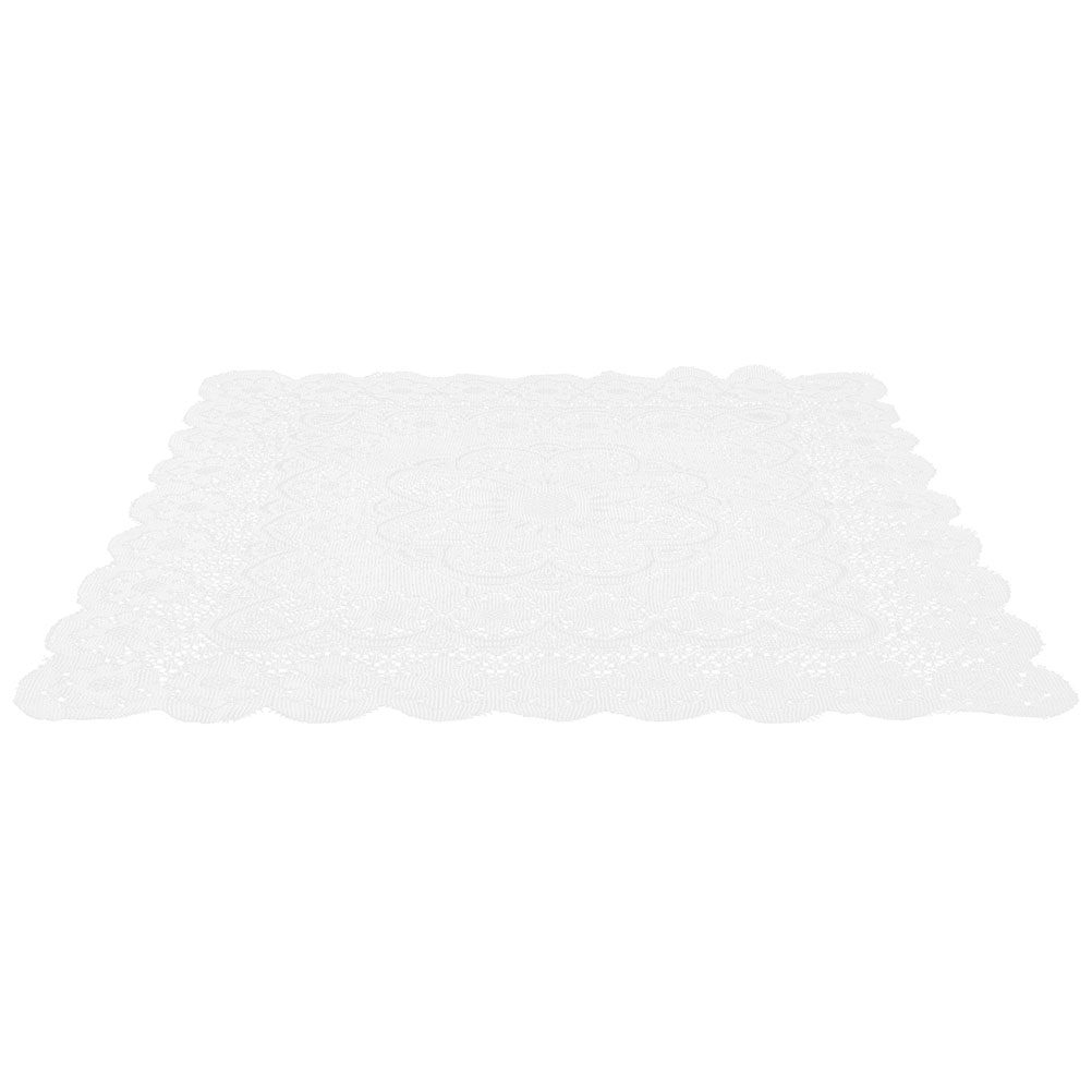 Kitchen Appliances Essentials - Vierkant wit kanten tafelkleed voor keukenapparatuur